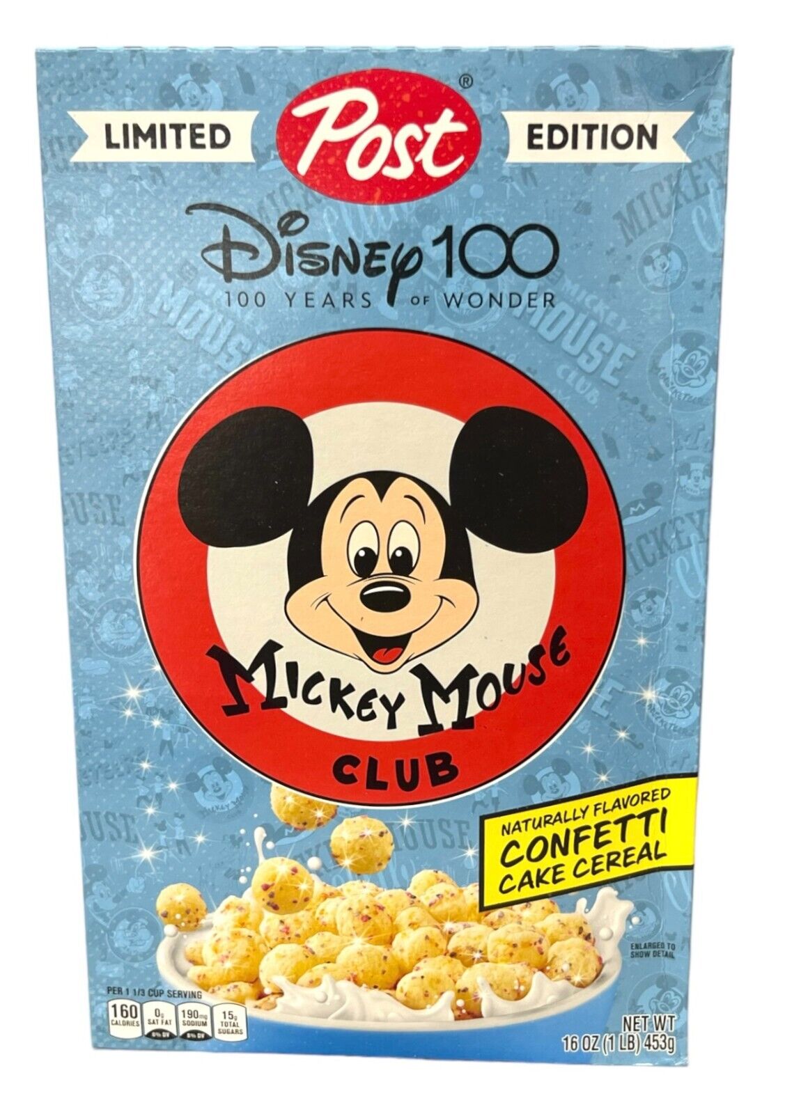 Cereal Mickey Mouse Club 100 Aniversario Confetti Cake 453 Gr Importado