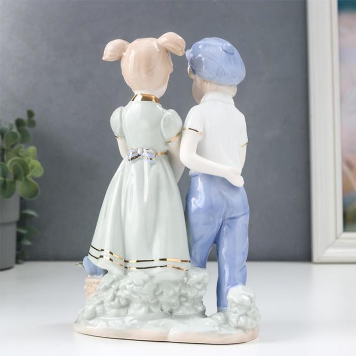 Figura cerámica niño niña MXENM-002-3 2 Pzas 14x18x10cm Frente x Alto x Fondo Porcelana Artesanal EnfantsMoreau