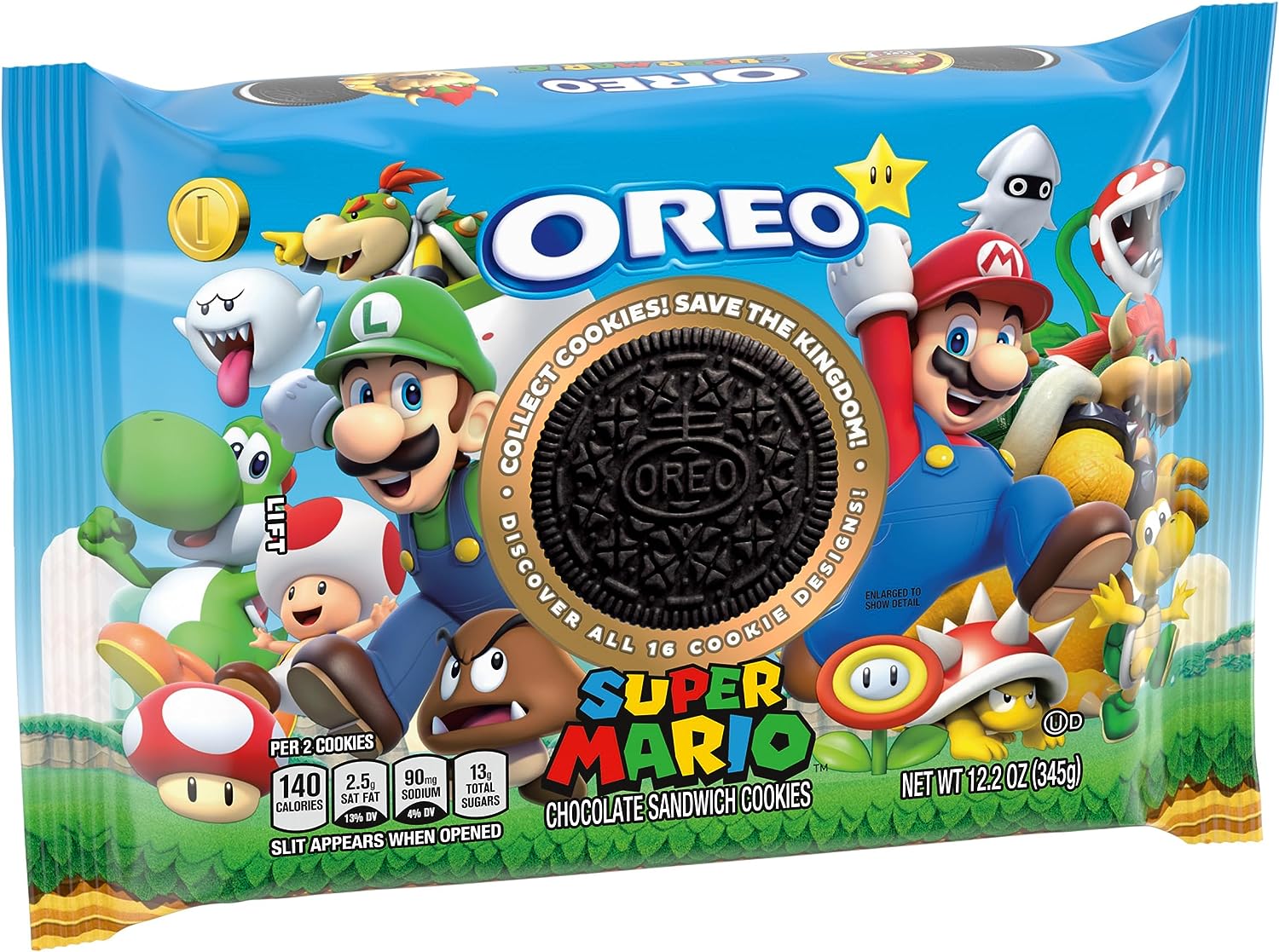 Galletas Oreo Edición Limitada Super Mario Bros Pack Individual de 345gr Importado