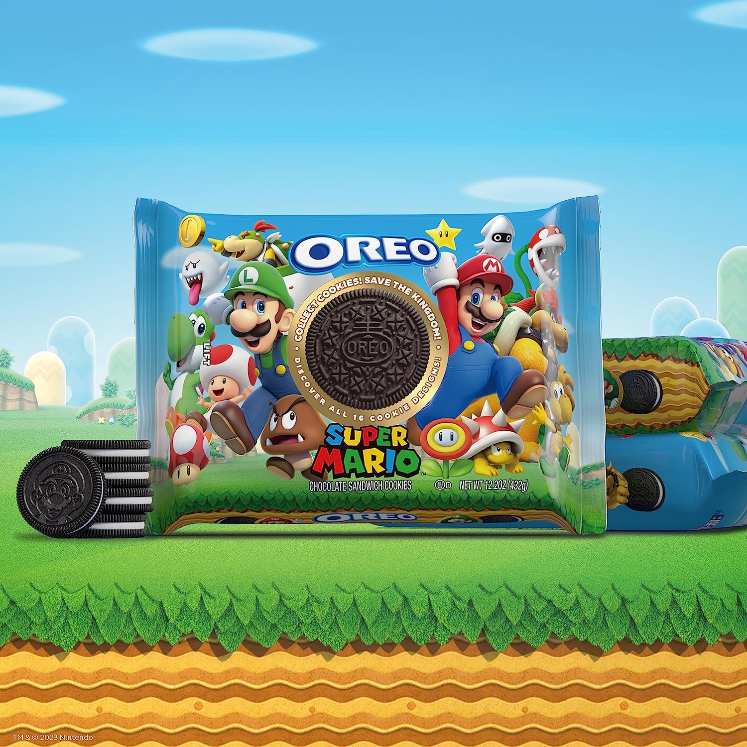 Galletas Oreo Edición Limitada Super Mario Bros Pack Individual de 345gr Importado