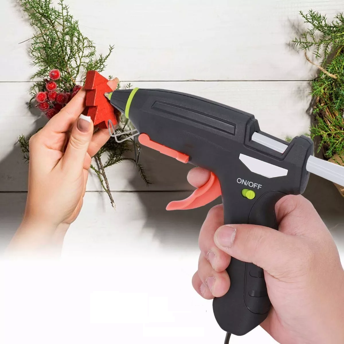 Pistola De Silicón Inalámbrico Recargable con 20pcs Barras