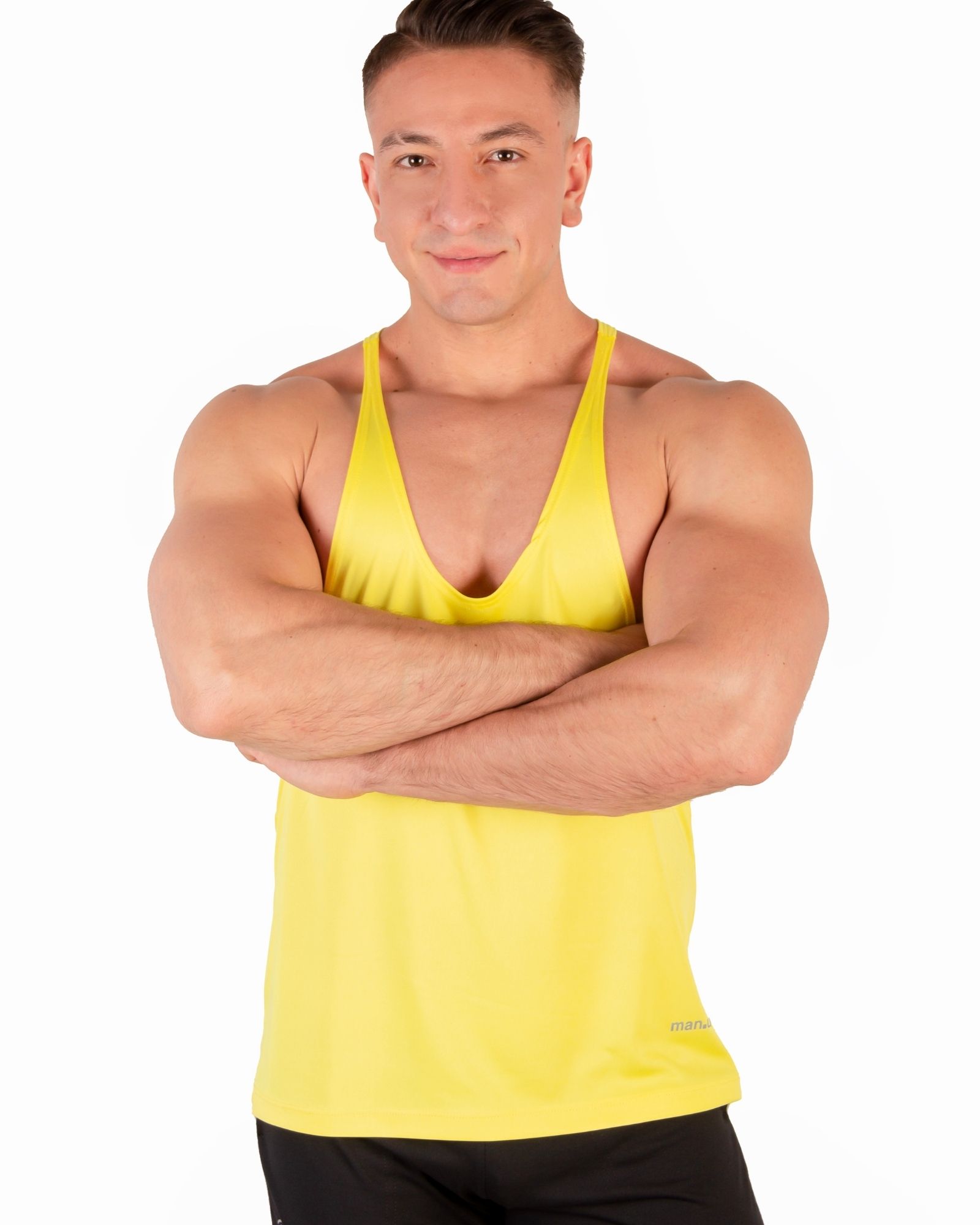 Playera Deportiva Hombre Tank Top Olímpica Dry Fit Gym - Manufit