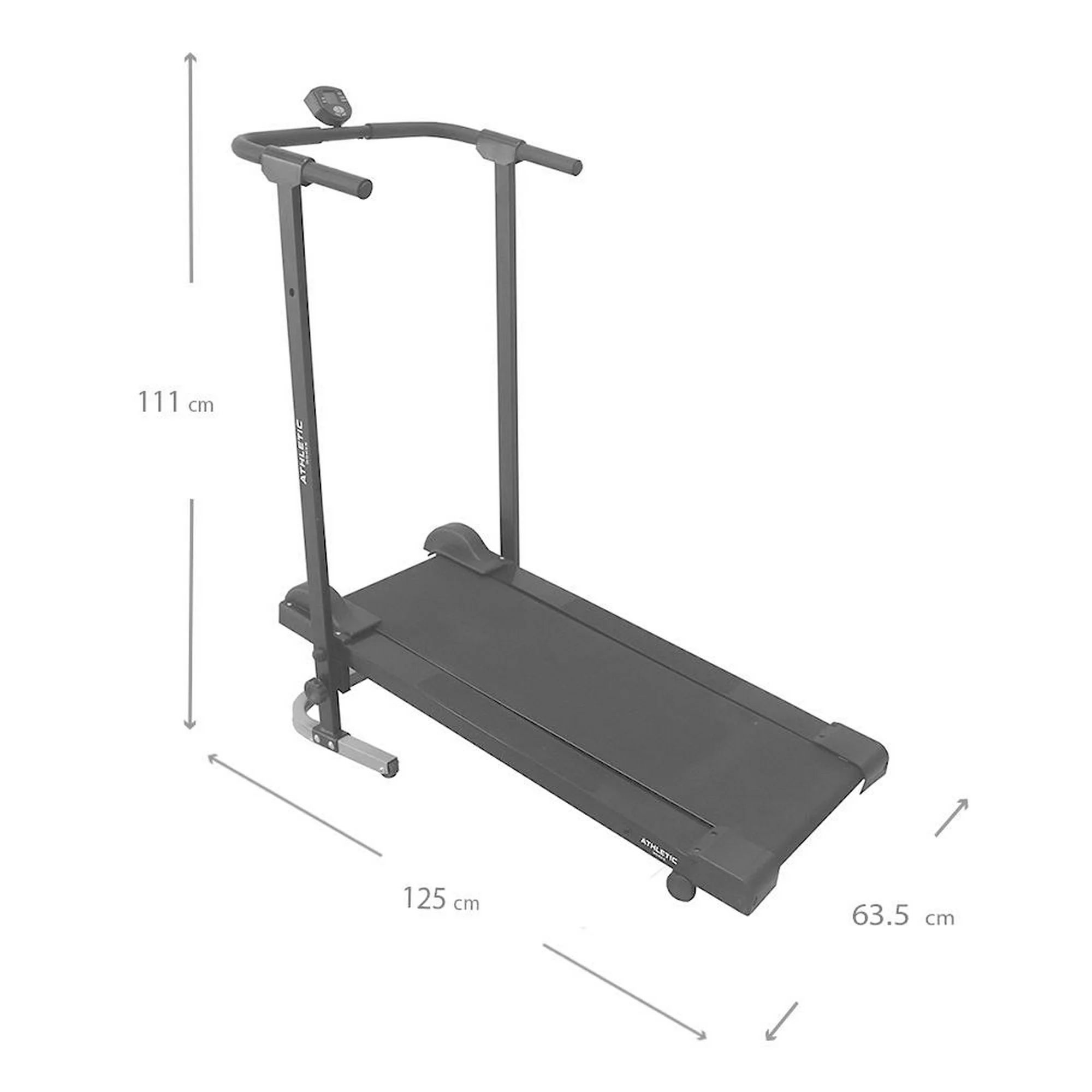 Caminadora Athletic Works Manual con Scanner Negra