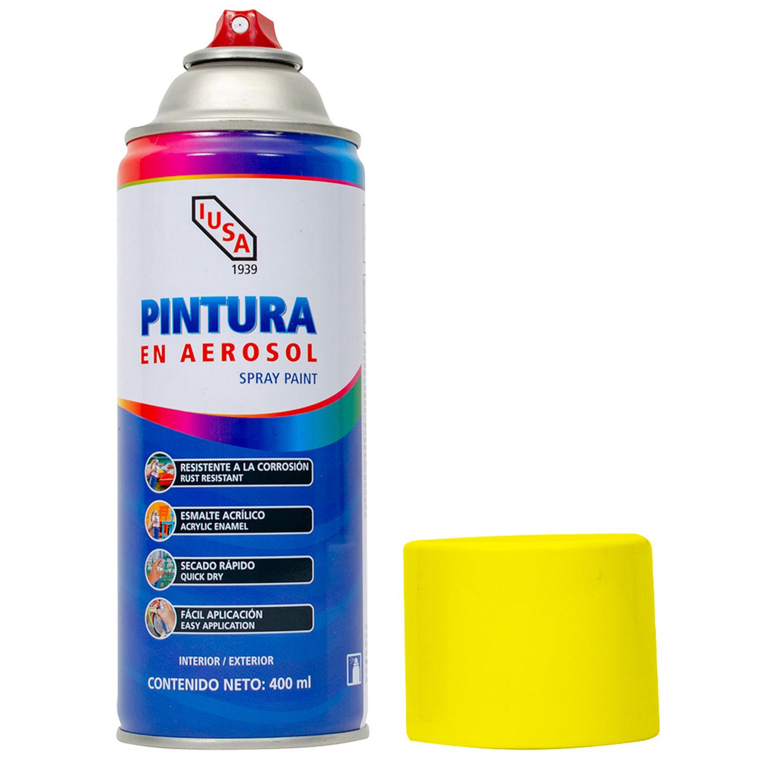 Pintura color amarillo limón en aerosol 