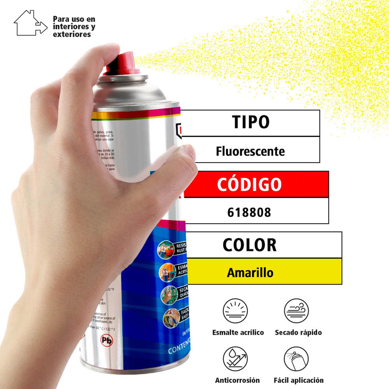 Pintura color amarillo limón en aerosol 
