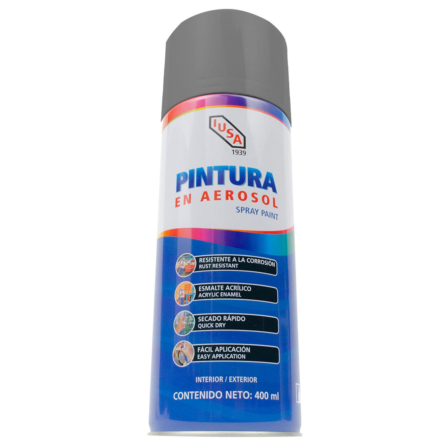 Pintura color gris acero en aerosol 