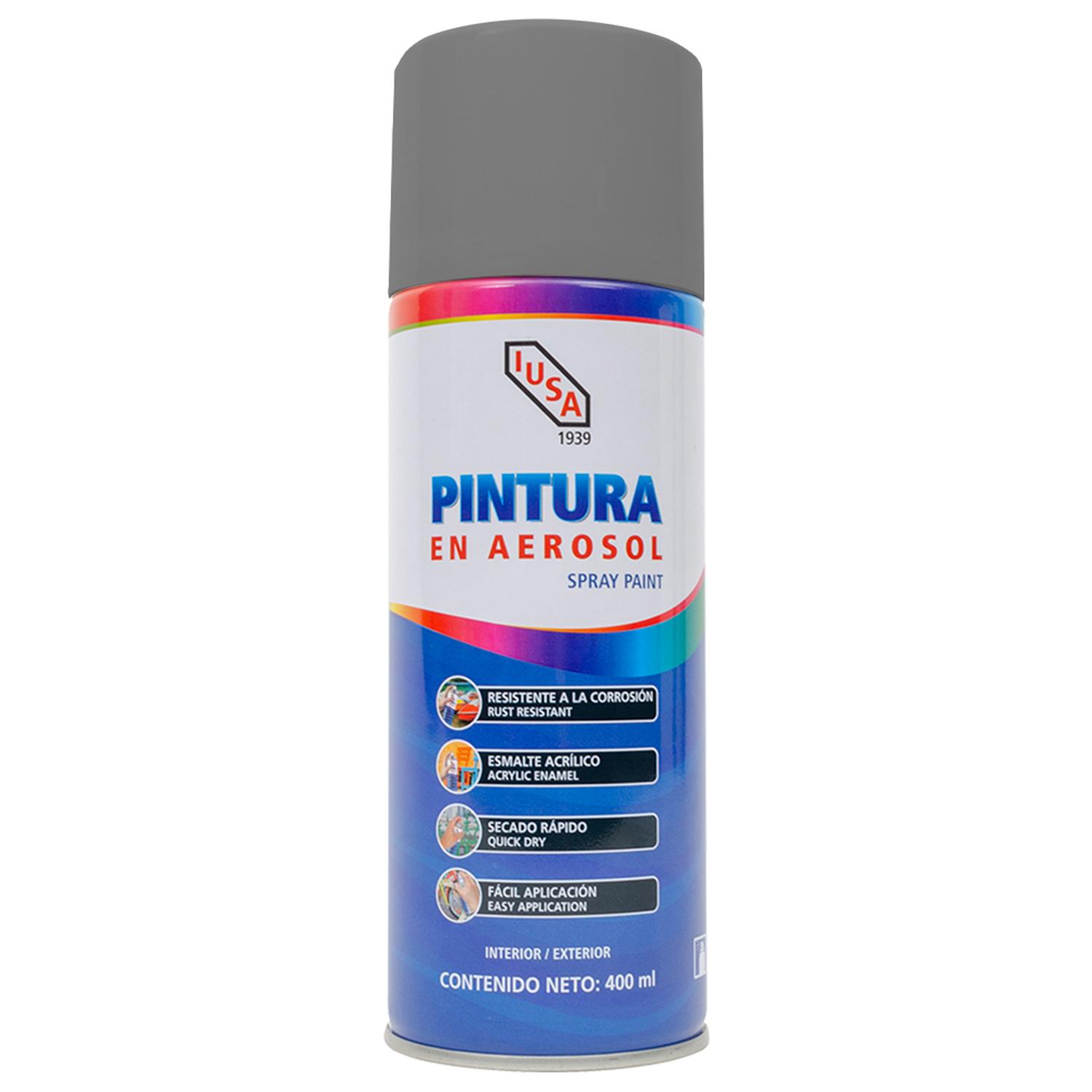 Pintura color gris acero en aerosol 