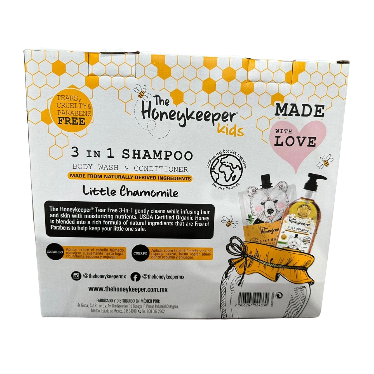 1 Shampoo De 700ml. + 3 Pouch De 414ml. c/u The Honeykeeper Kids CST