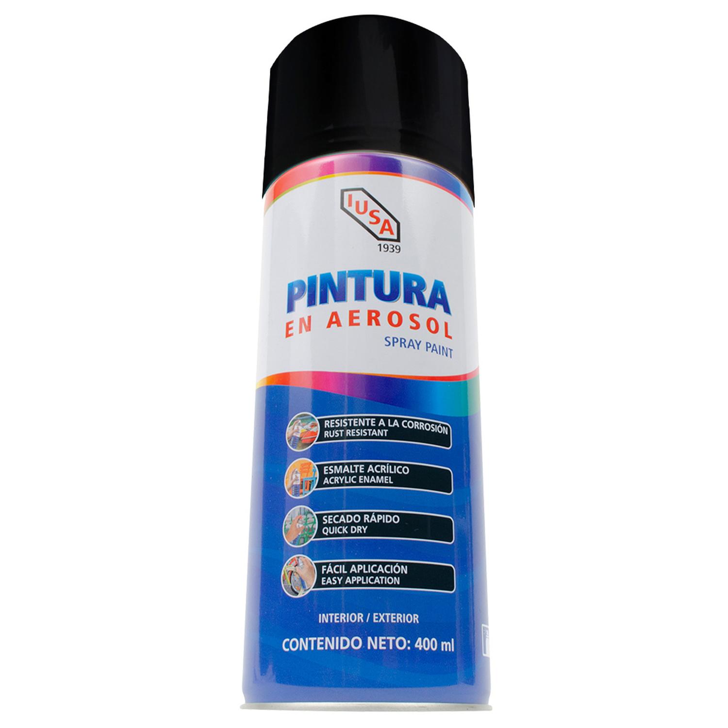 Pintura color negro mate en aerosol 