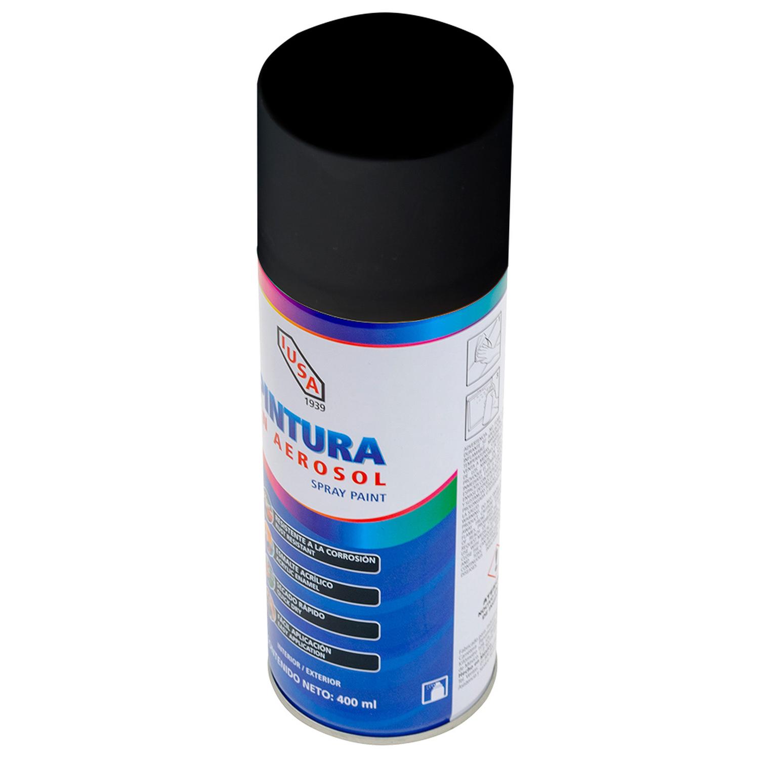 Pintura color negro mate en aerosol 