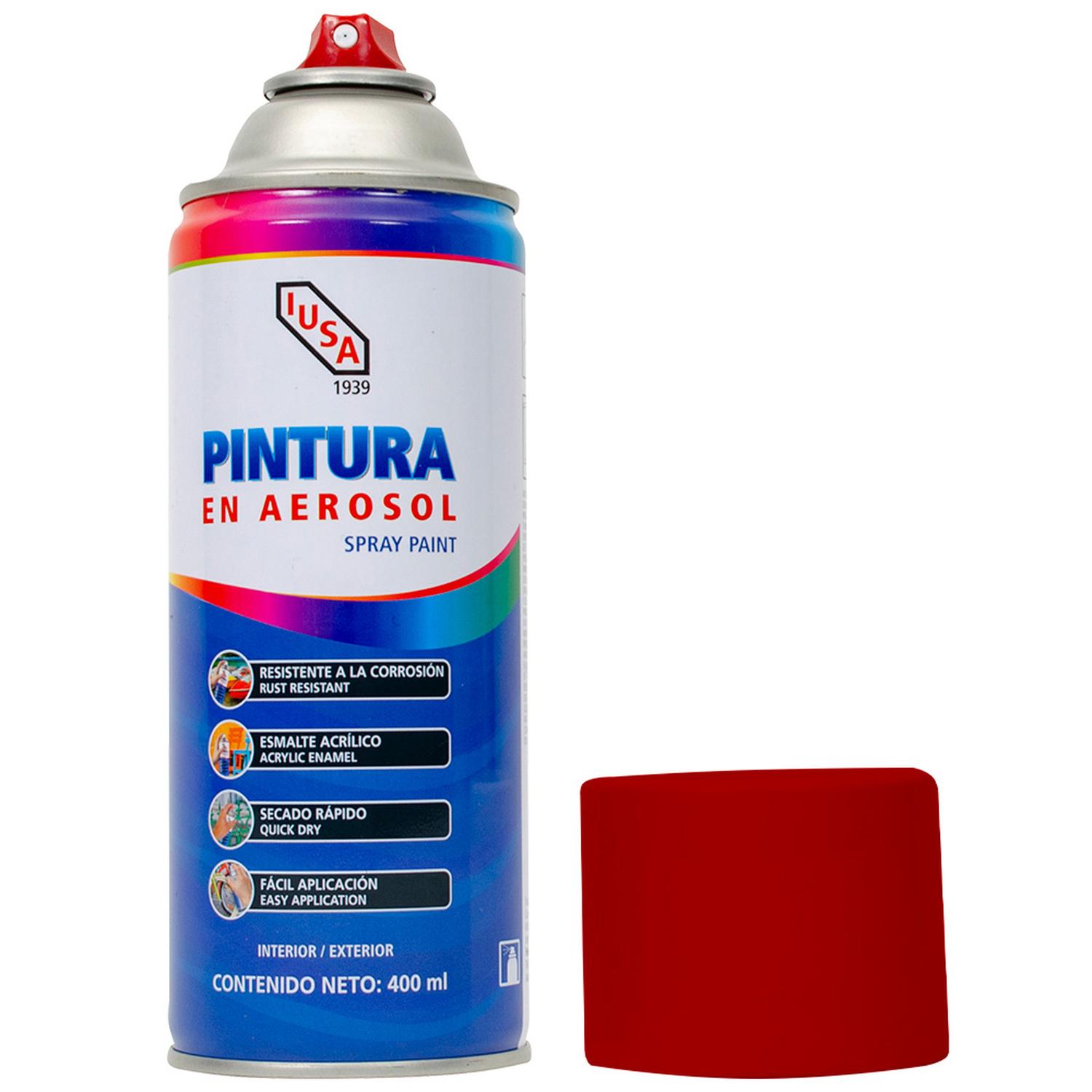 Pintura color rojo óxido en aerosol 