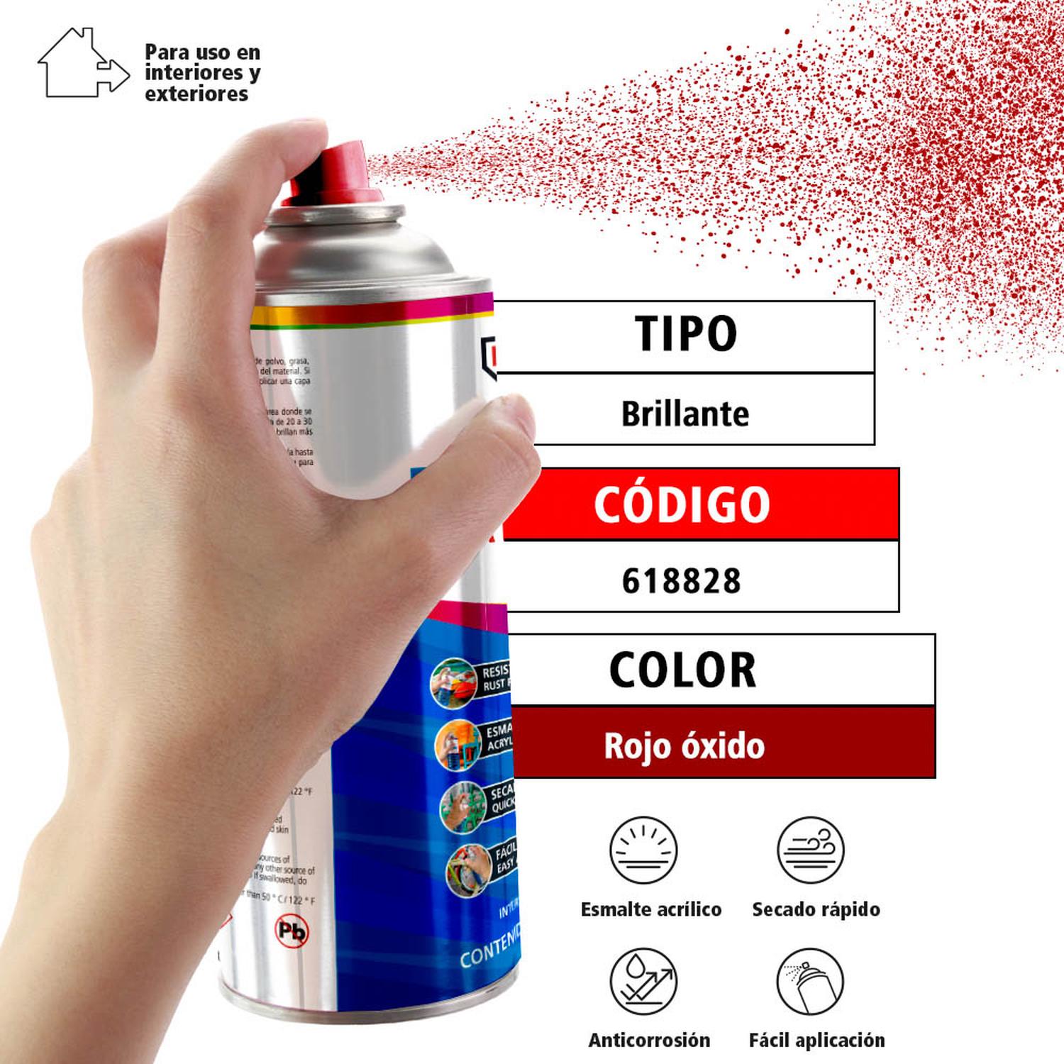 Pintura color rojo óxido en aerosol 