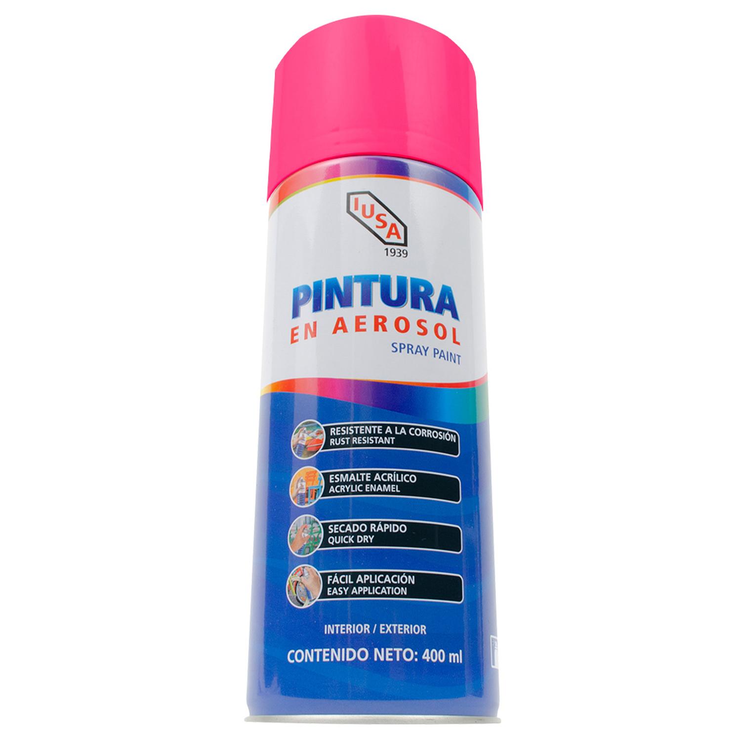 Pintura color rosa fluorescente en aerosol 