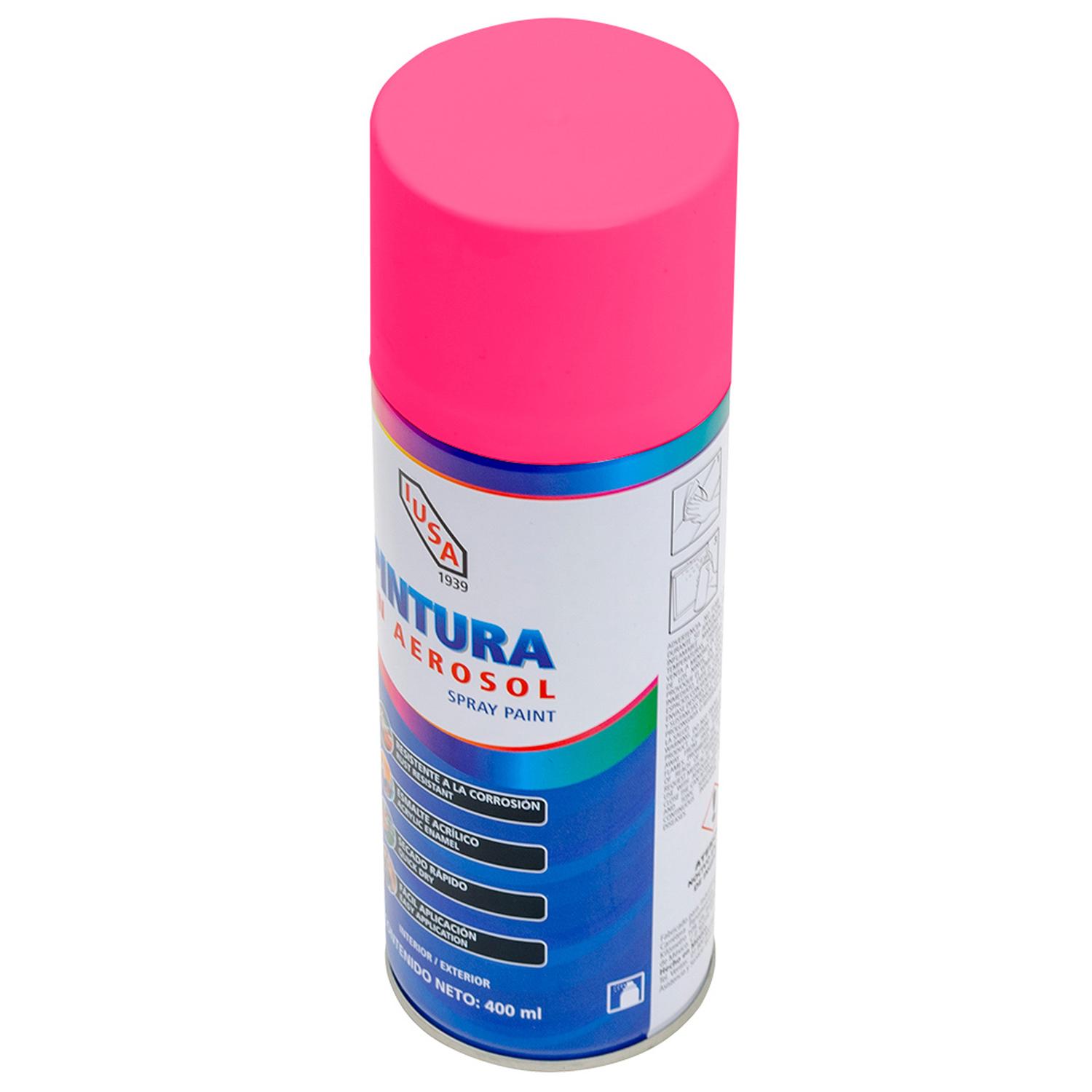 Pintura color rosa fluorescente en aerosol 