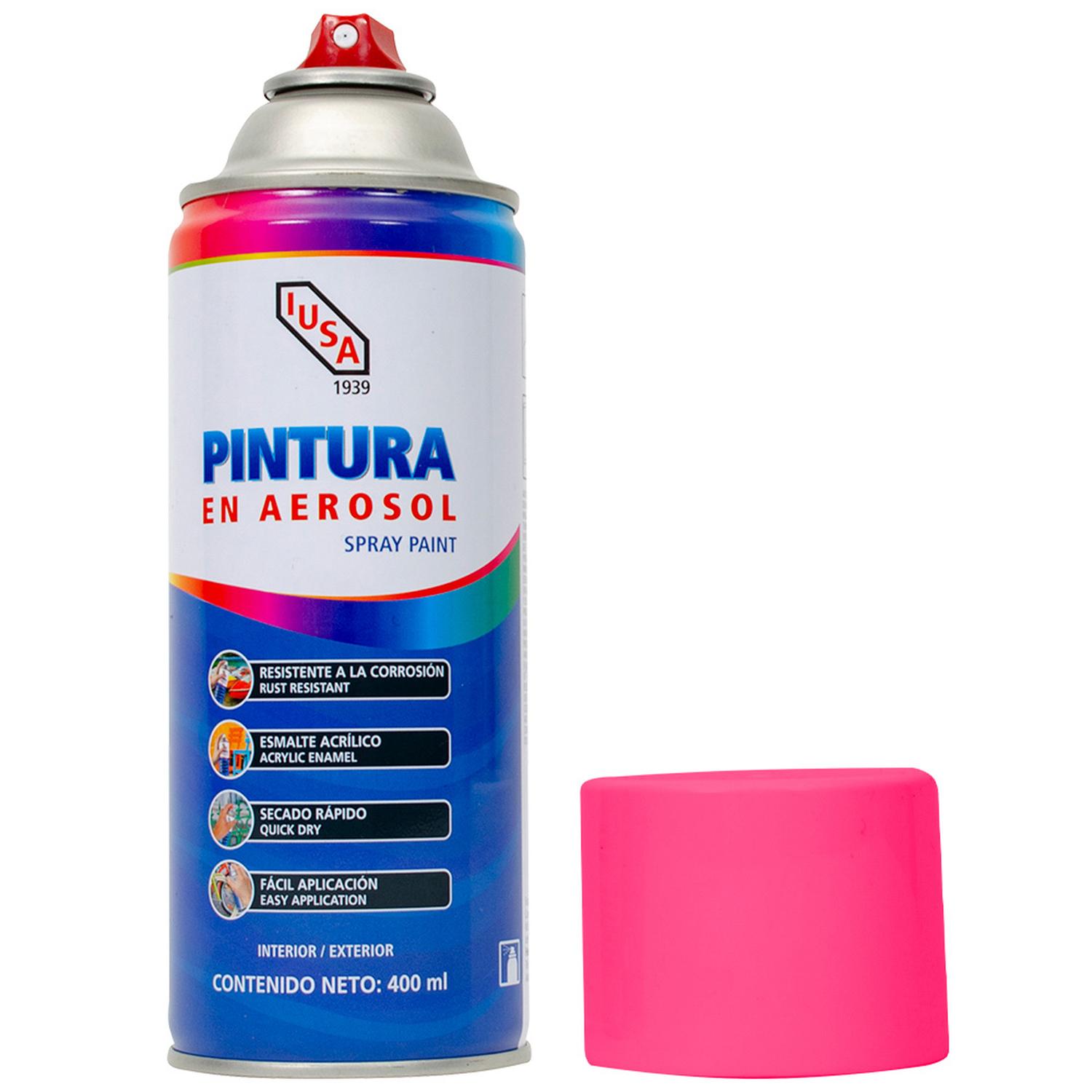 Pintura color rosa fluorescente en aerosol 