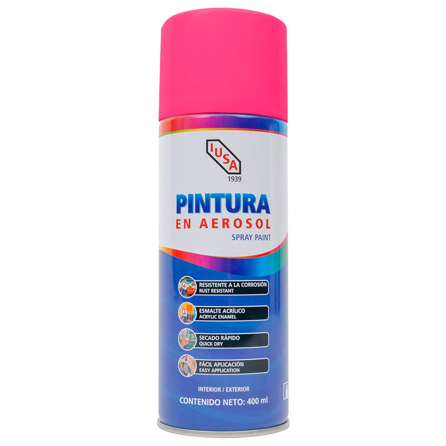 Pintura color rosa fluorescente en aerosol 