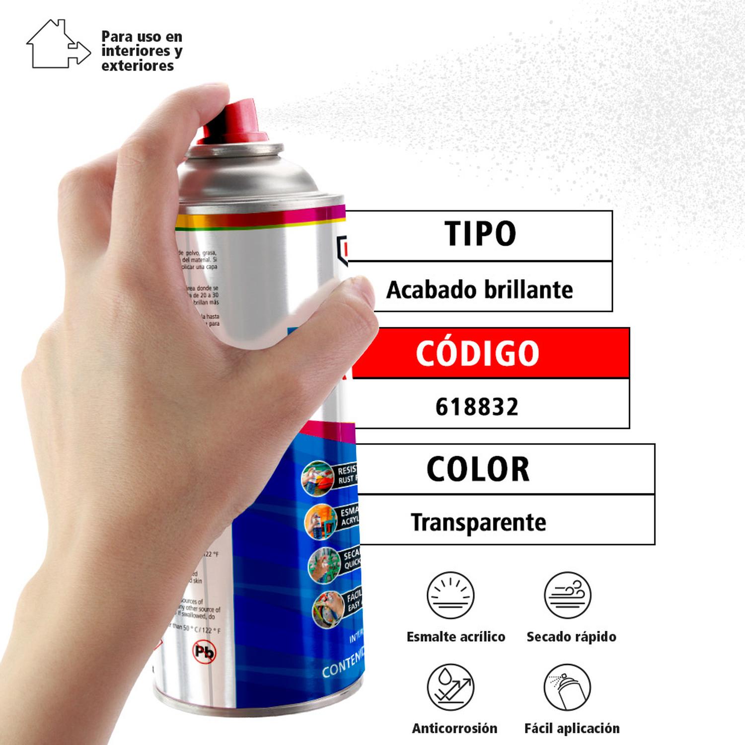 Pintura transparente en aerosol