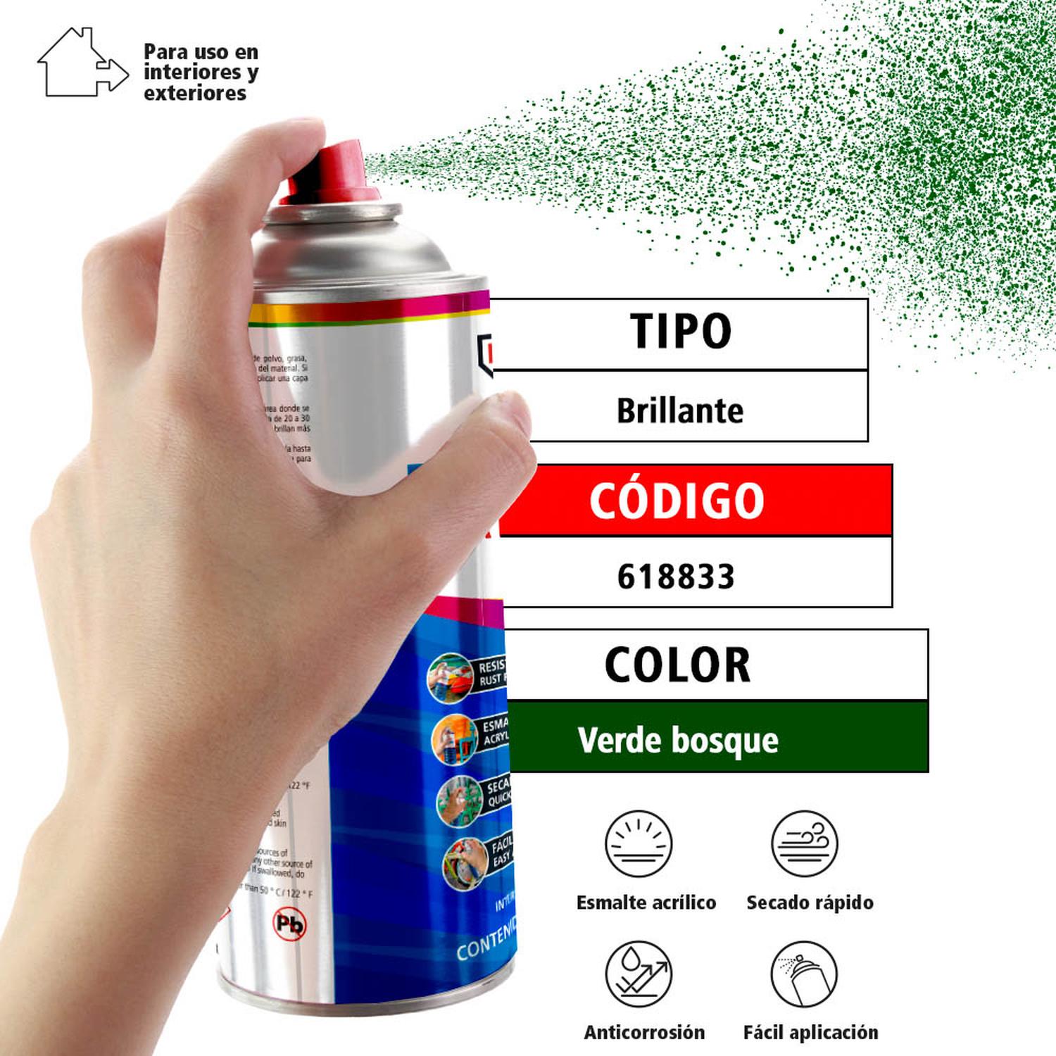 Pintura color verde bosque en aerosol 