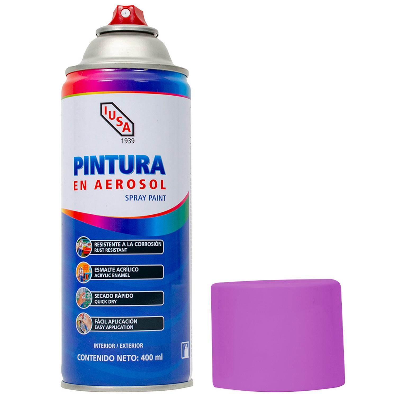 Pintura color violeta en aerosol