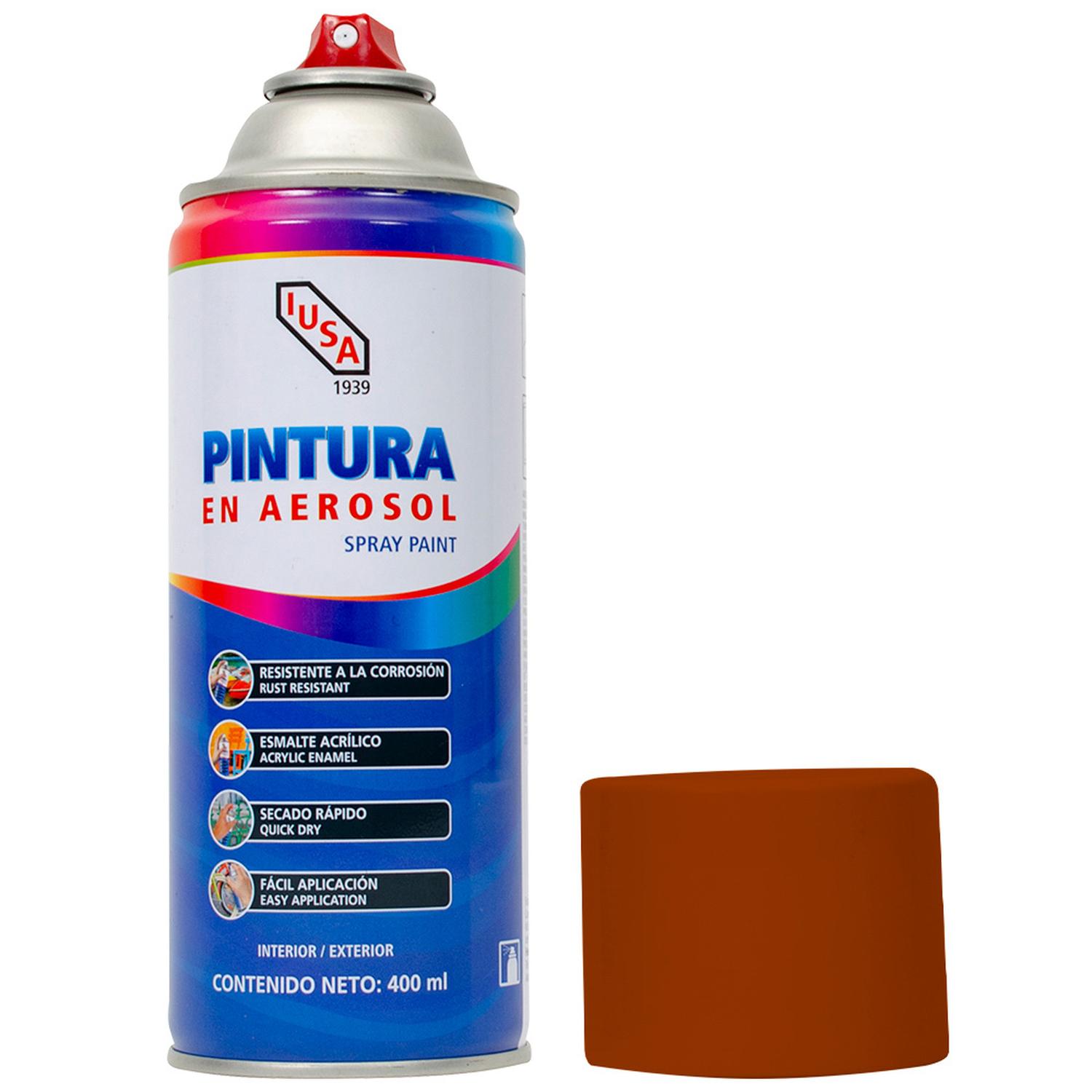 Pintura En Aerosol, Iusa, Tipo Barniz, Color Caoba
