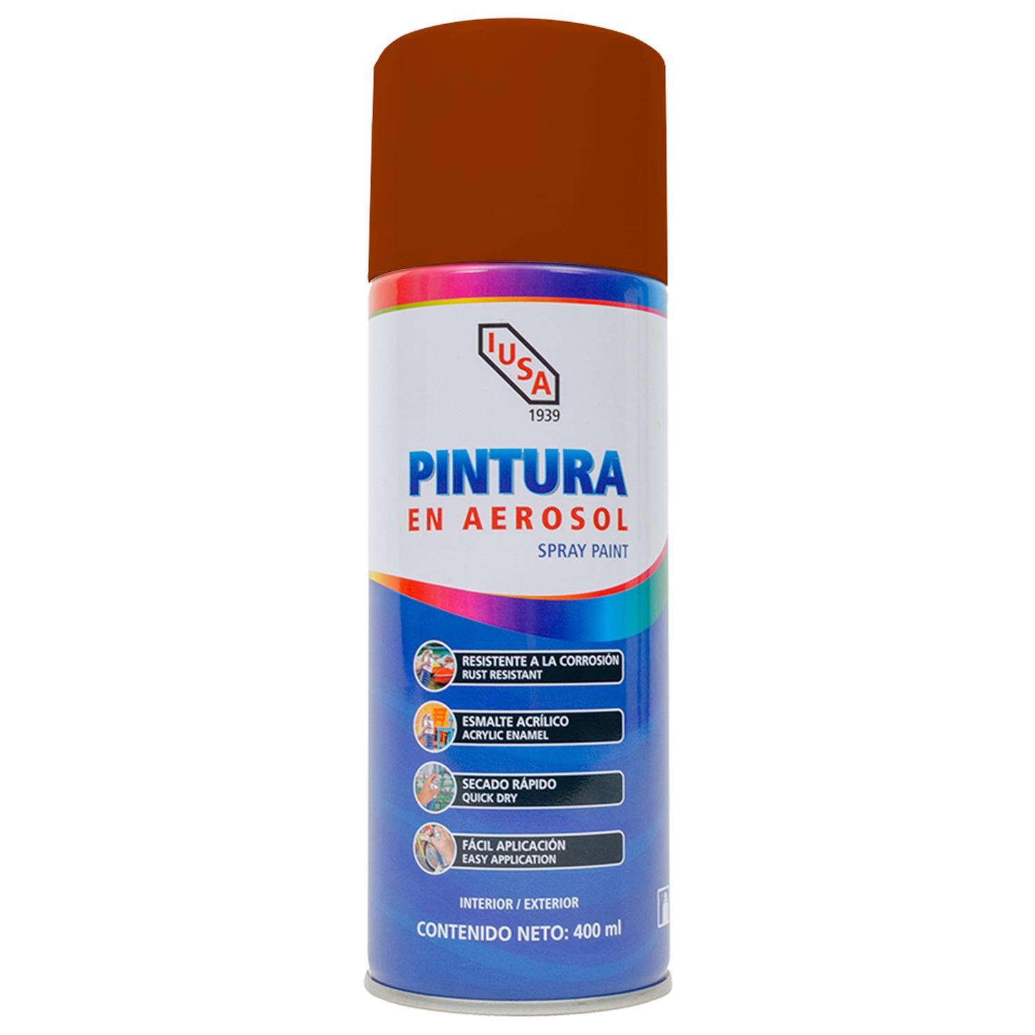 Pintura En Aerosol, Iusa, Tipo Barniz, Color Caoba
