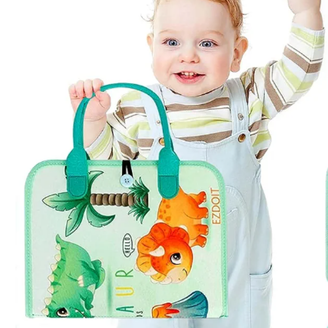 JIUS@FF Tableros De Actividades para Niños Pequeños, Juguetes Montessori, Juguetes Sensoriales Y Educativos, Juguetes para Niños O Niñas Pequeños (Verde)