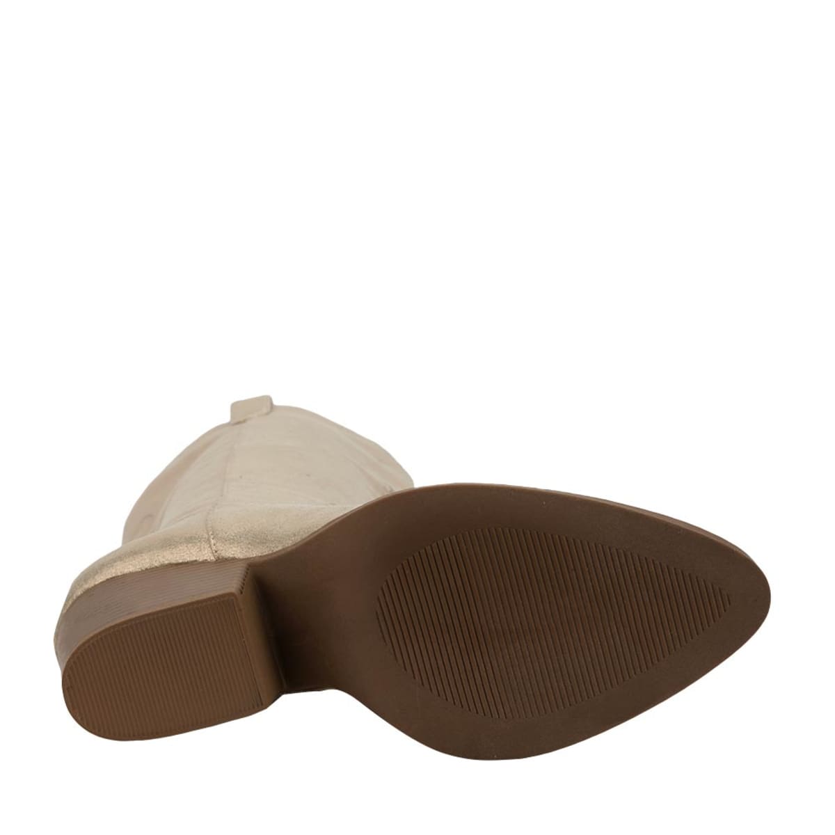 Botas vaqueras con pedrería marca Tierra Bendita, con acabado metálico, 1085424