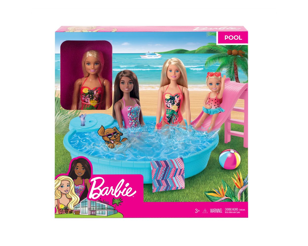  Barbie Piscina Glam con Muñeca