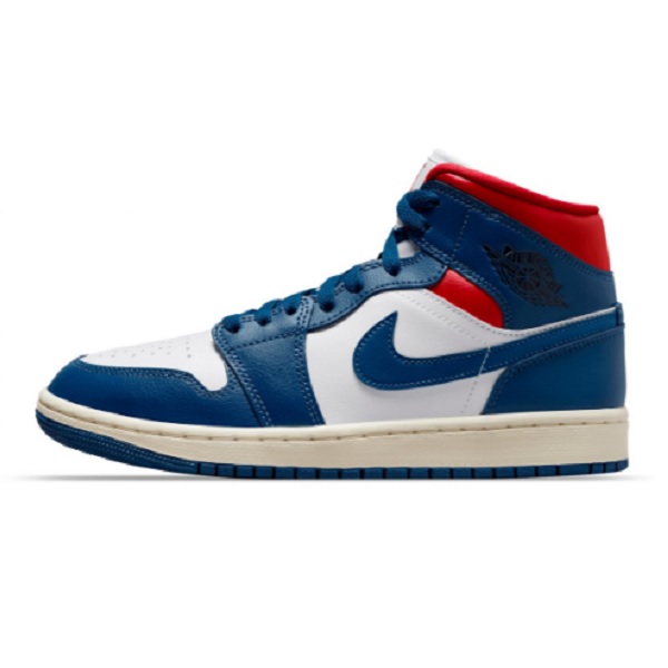 Tenis Air Jordan 1 Mid Azul/rojo/blanco Basketball Mujer