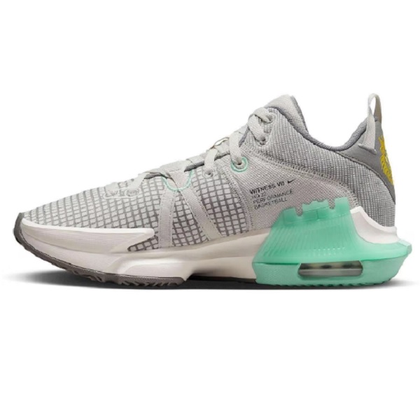 Tenis Nike Lebron Witness VII Gris/verde/blanco Basketball Hombre.