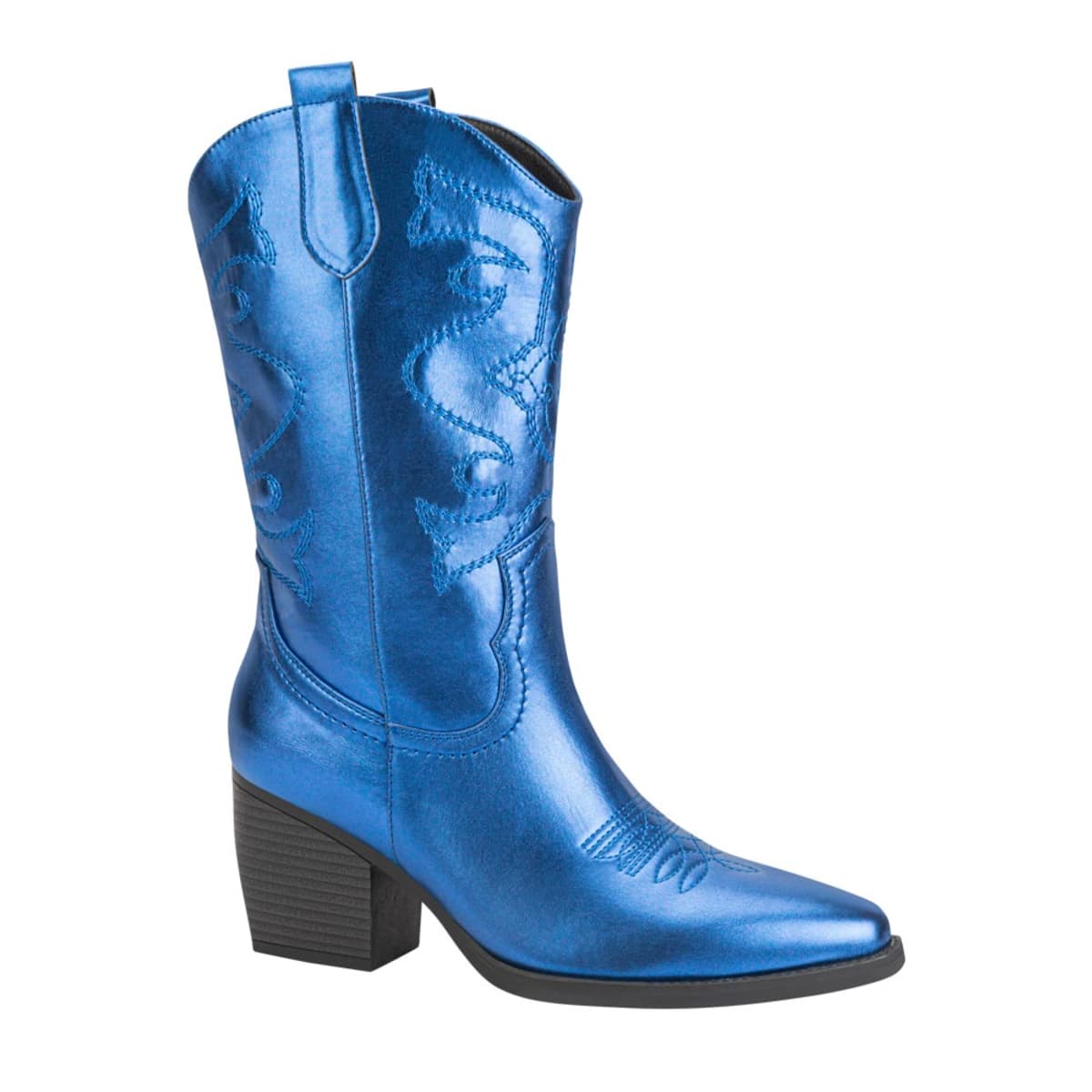 Botas vaqueras azules Tierra Bendita, con tubo bordado, 1085454