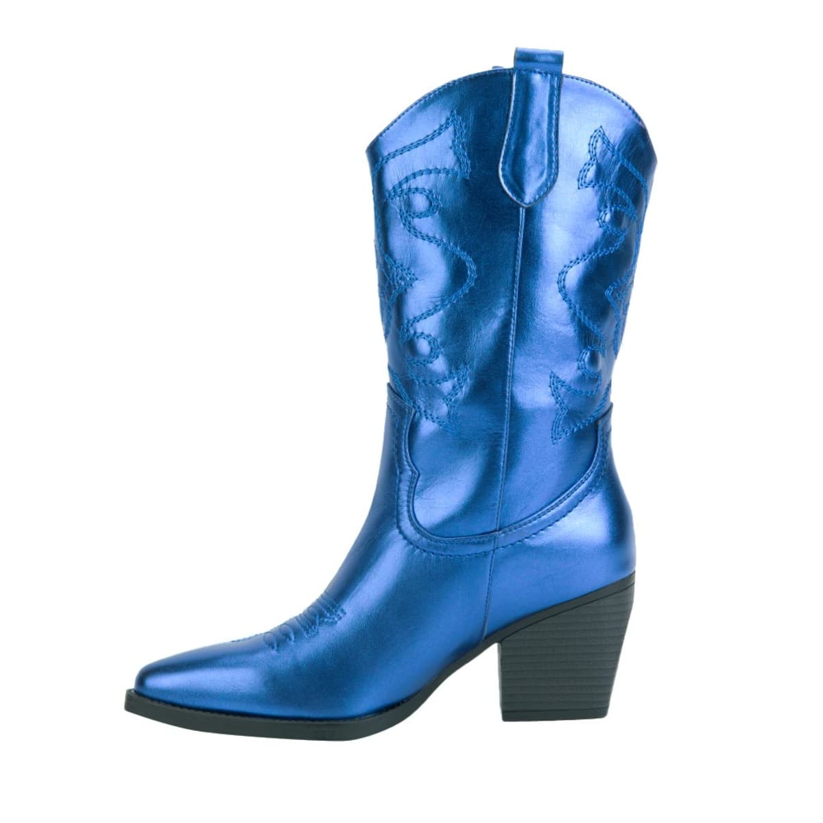 Botas vaqueras azules Tierra Bendita, con tubo bordado, 1085454