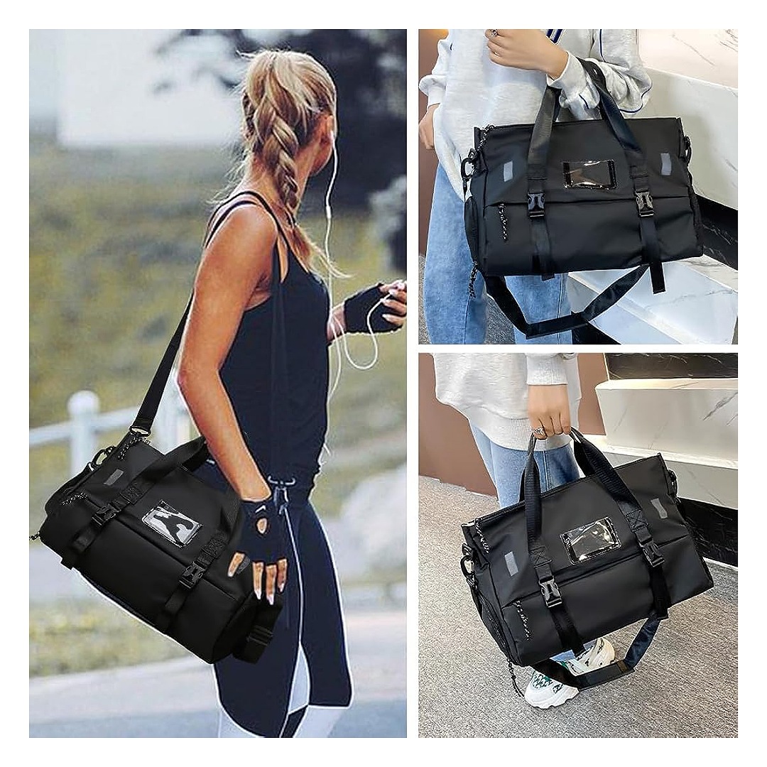 NANWEI Maleta Deportiva, Maleta Gym con Compartimento para Zapatos, Bolsa Deportiva para Hombres y Mujeres, Mochila Gym Impermeable Gran Capacidad y Ligero