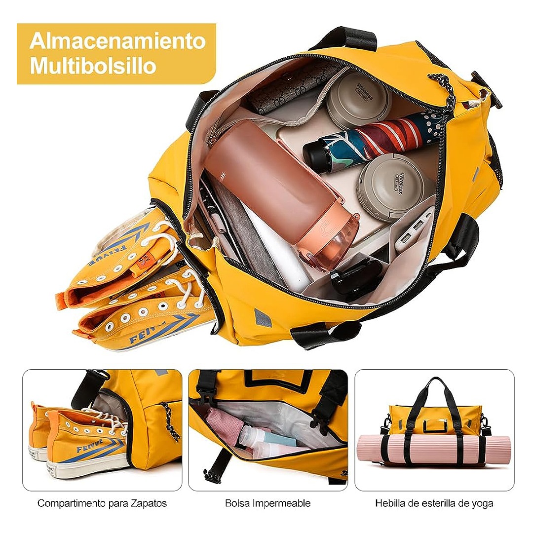NANWEI Maleta Deportiva, Maleta Gym con Compartimento para Zapatos, Bolsa Deportiva para Hombres y Mujeres, Mochila Gym Impermeable Gran Capacidad y Ligero