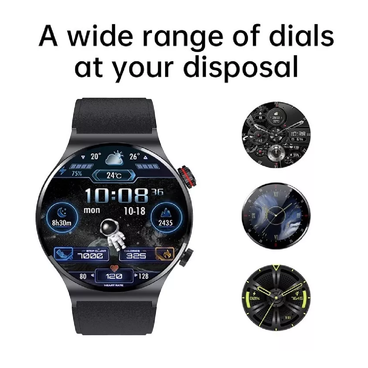 Reloj Inteligente Hombre Bluetooth Llamada Deporte Negro