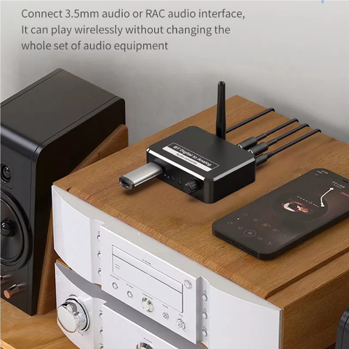 Rca Receptor Bluetooth 5.1 ,convertidor Digital A Analógico