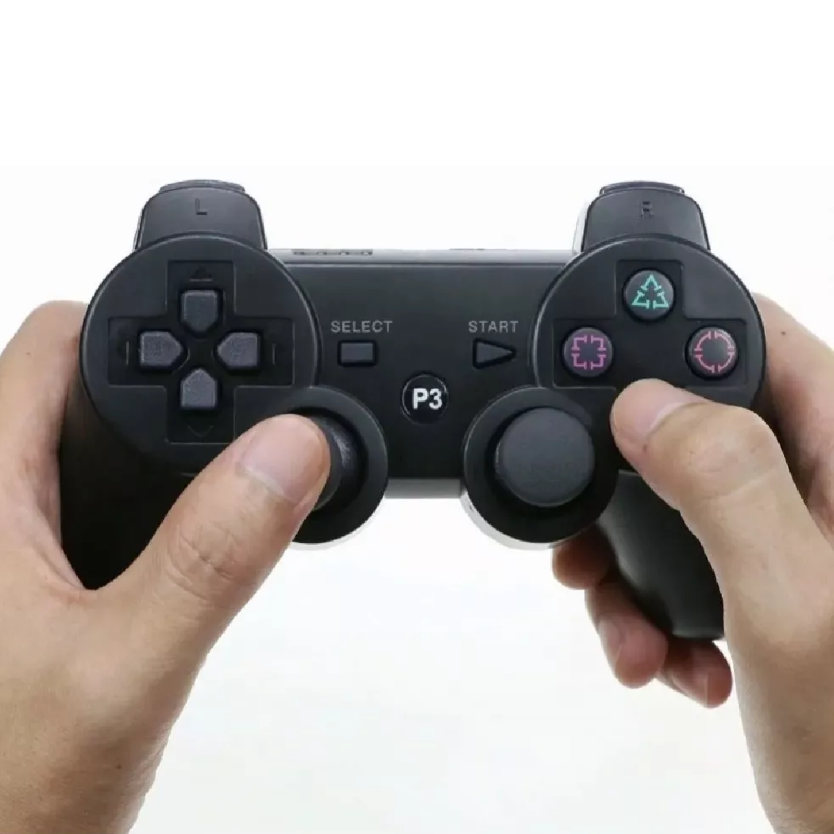 Control Inalámbrico Compatible Con Ps3 + Cable De Carga Negro