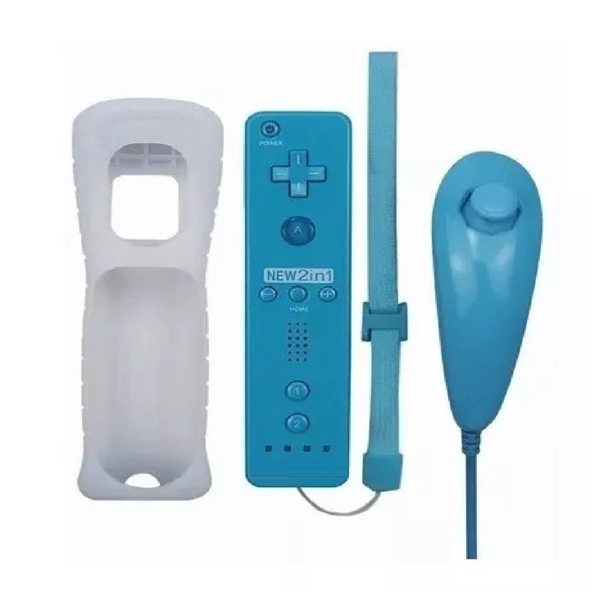 Mando A Distancia 2 En 1 compatible con Wii Azul