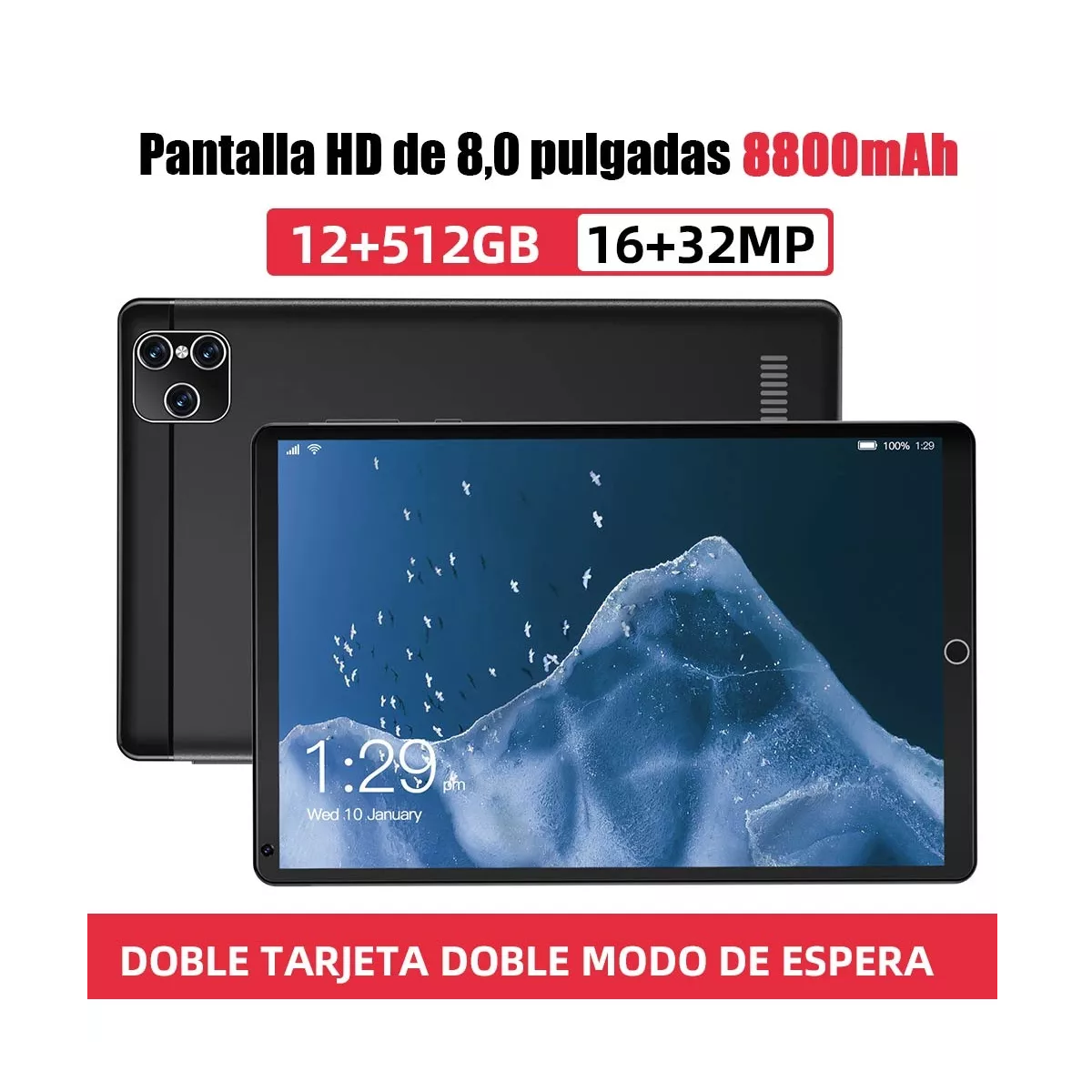 Tablet 12+512gb Memoria Ram Wifi Android 10 Pad Bluetooth