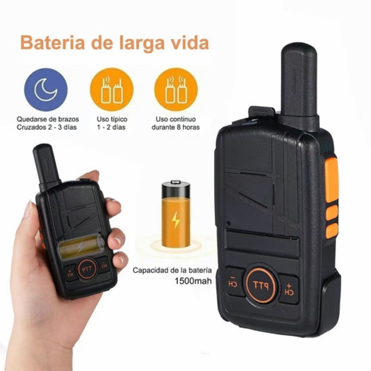 Radios Walkie Talkie Recargable Altavoces Con Micrófono 