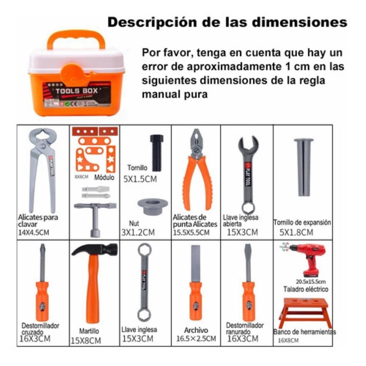 Juego De Herramientas De Juguete Para Niños 37 pz