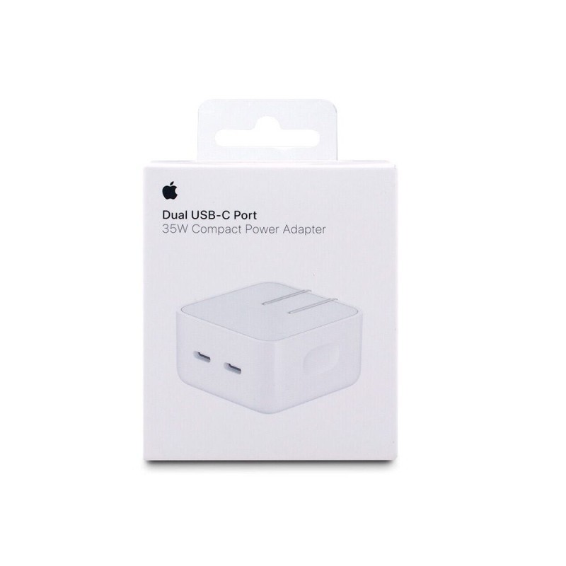 Cubo Tipo C Para Apple IPhone 35W 2 Salidas Carga Rapida Caja