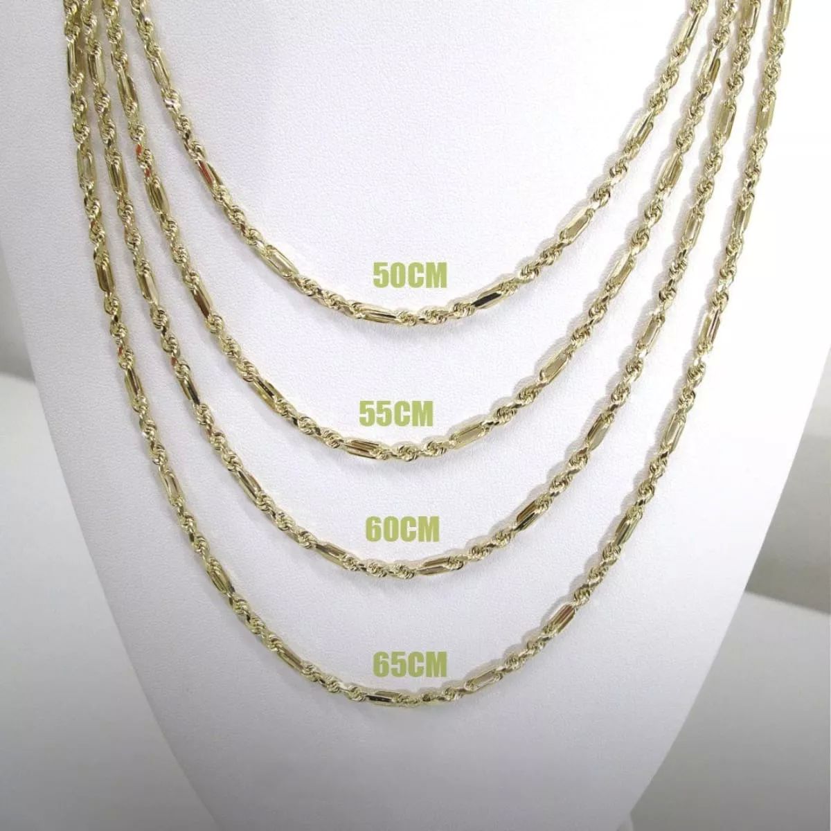 Set Torzal Cadena 65 Cm + Pulsera 18 Cm X 4 Mm Oro 10 K.