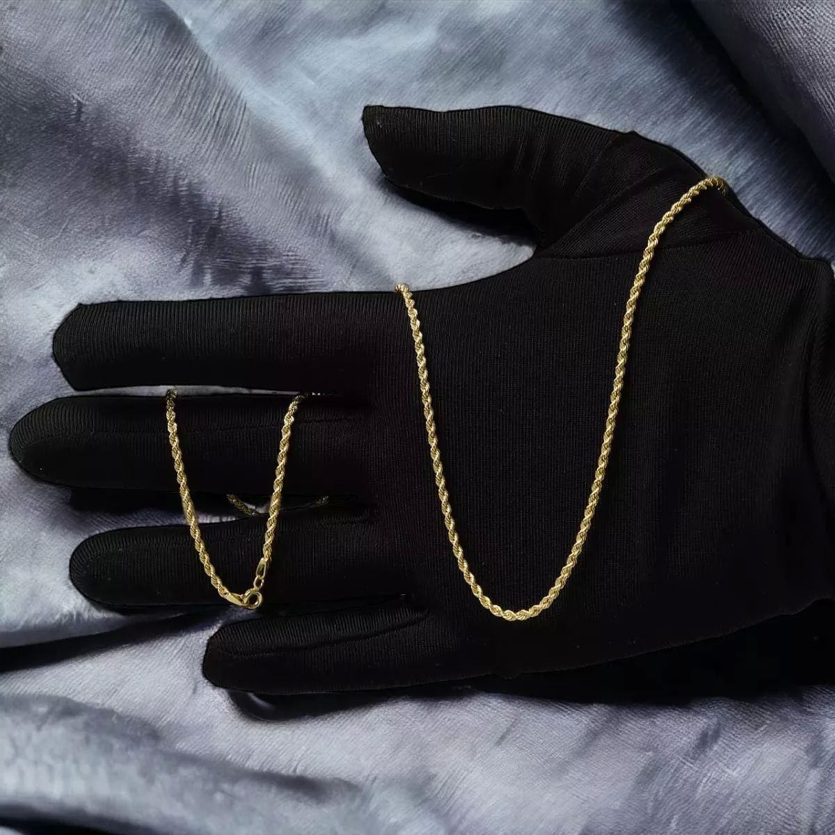 Set Torzal Cadena 65 Cm + Pulsera 18 Cm X 4 Mm Oro 10 K.