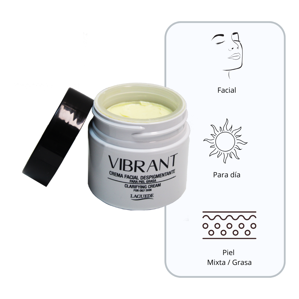 Crema Facial Aclarante de Día Piel Mixta/Grasa FPS/15 50g Laguede  