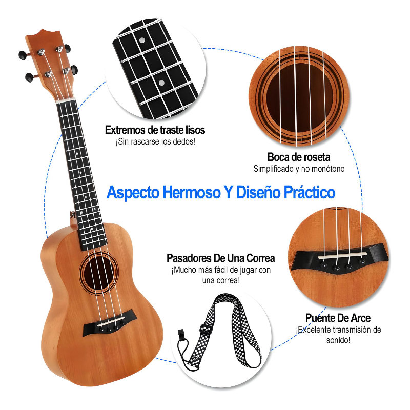 Kit De Soprano Concierto Acustico 23in Universal Ukelele