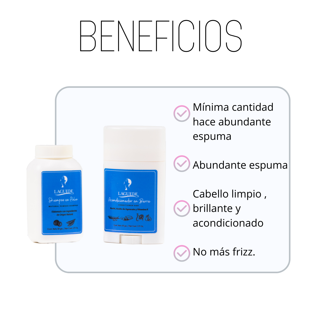 Duo Shampoo y Acondicionador Natural Laguede para 5 meses 