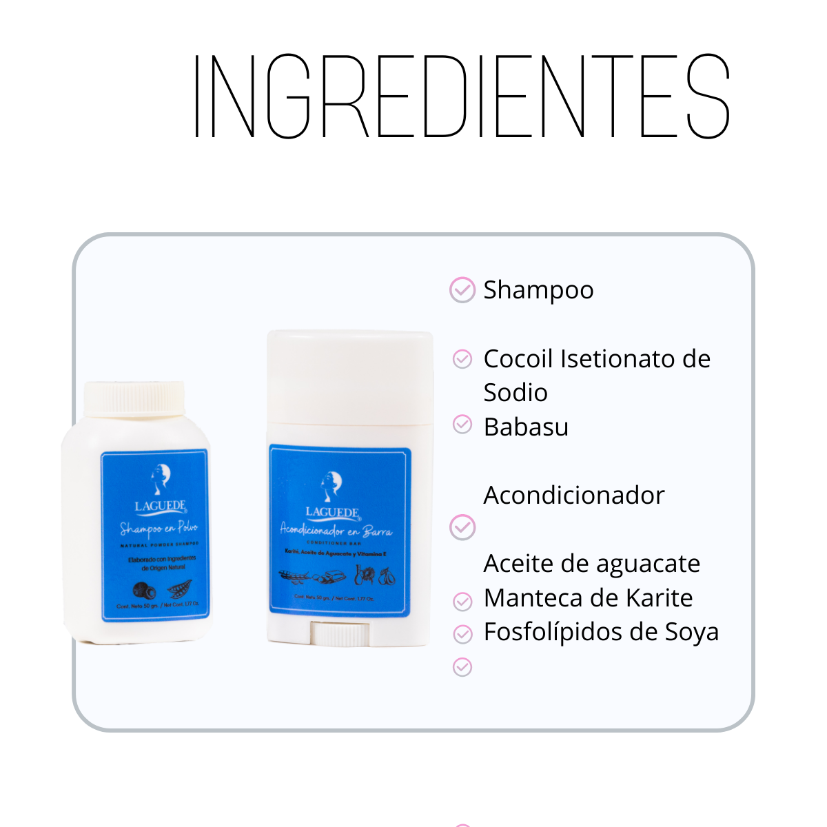 Duo Shampoo y Acondicionador Natural Laguede para 5 meses 