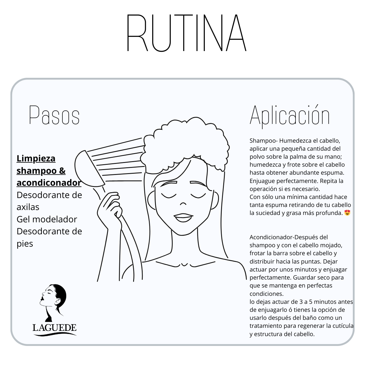 Duo Shampoo y Acondicionador Natural Laguede para 5 meses 