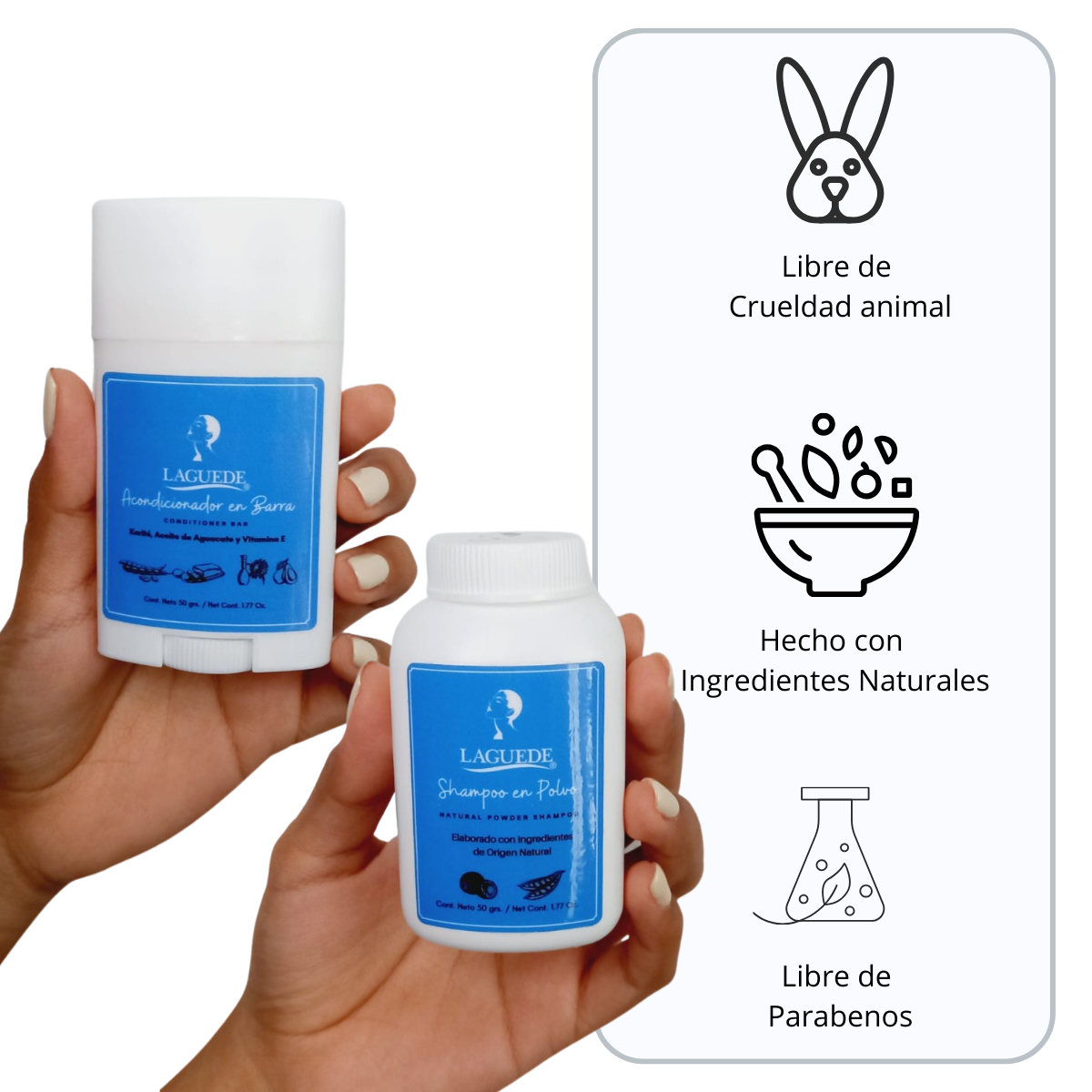 Duo Shampoo y Acondicionador Natural Laguede para 5 meses 